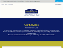 Tablet Screenshot of lotusprimarycare.com